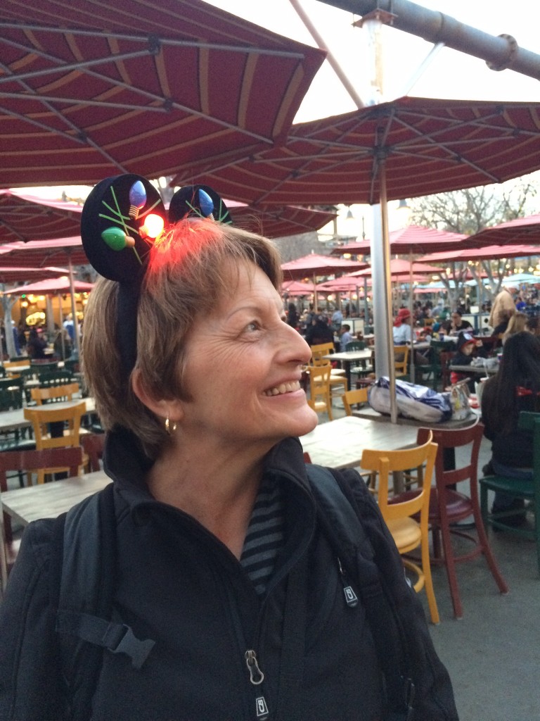 Deborah Myers Being a Kid Wearing Lighted Mickey Mouse Ears